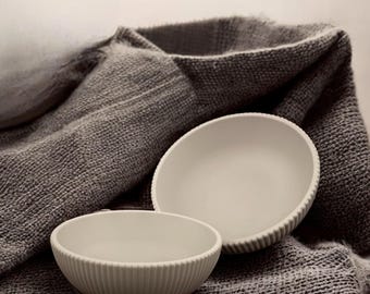 Ribbed Key Bowl, Key Bowl, Key Bowl Set, Fruit Bowl, Striped Bowl, Ribbed Bowl, Entryway Key Bowl, Catchall Bowl, Fluted Bowl, Jewelry Bowl