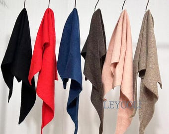 Bufanda triangular de punto de color liso, suave bufanda de invierno para el cuello, pañuelo pequeño, bufanda cálida para el cabello de uso diario, regalo para ella.