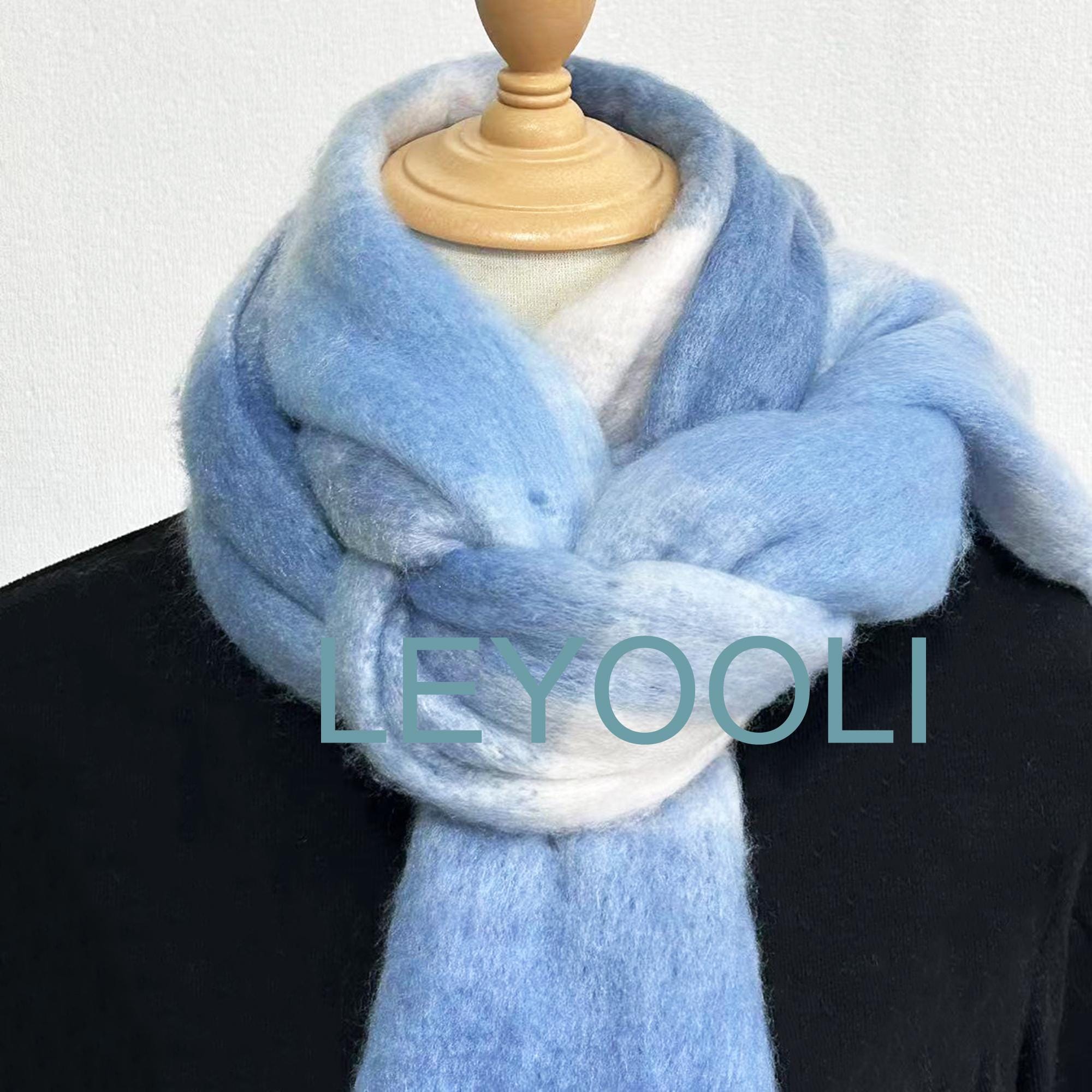 Jenners Mohair scarf Blue Plaid Made In Scotland Soft Fringe Blue Mohair Plaid Scarf: Warm Winter Shawl - Etsy main image 2
