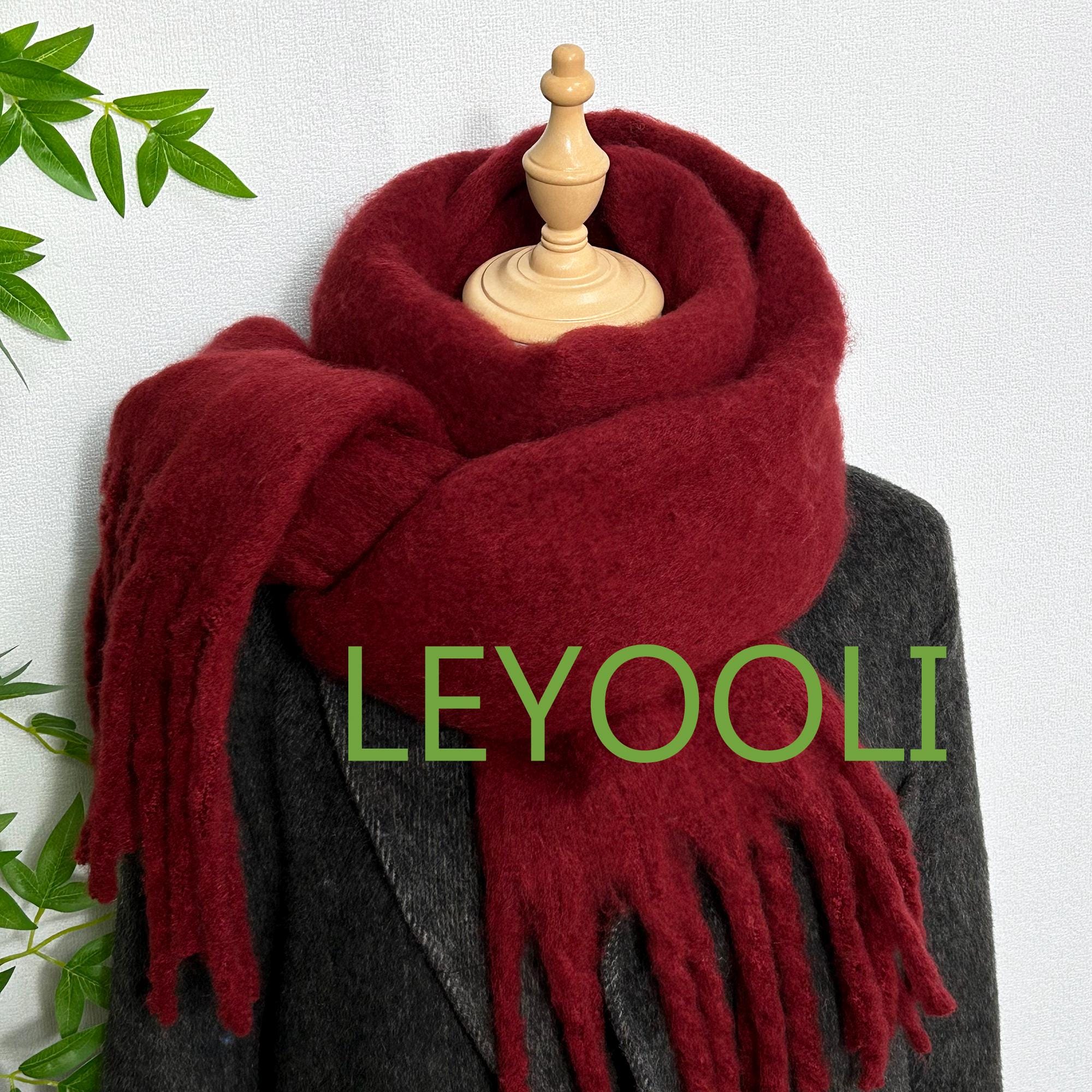 Foulard Rectangulaire Unisexe Couleur Rouille - Viscose Mélangé, Uni - Neuf Sans étiquette