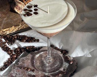 Espresso Martini Kerze Kaffeekerze Realistische Kaffeekerze Ästhetische Kerze Espresso Martini Lovers Coffee Espresso Duftende Sojakerze