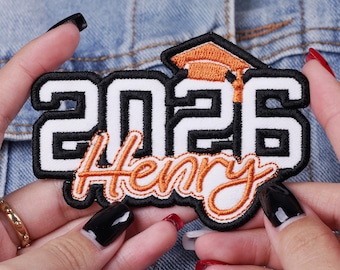 Custom Class of 2026 Embroidered Graduation Patch, Personalized Graduation Name Patches