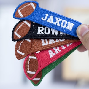 Custom Embroidered Football Patch, Personalized Football Team Name Patches, Sew On/Iron On Name Tag Applique, Gift for Football Sport Team