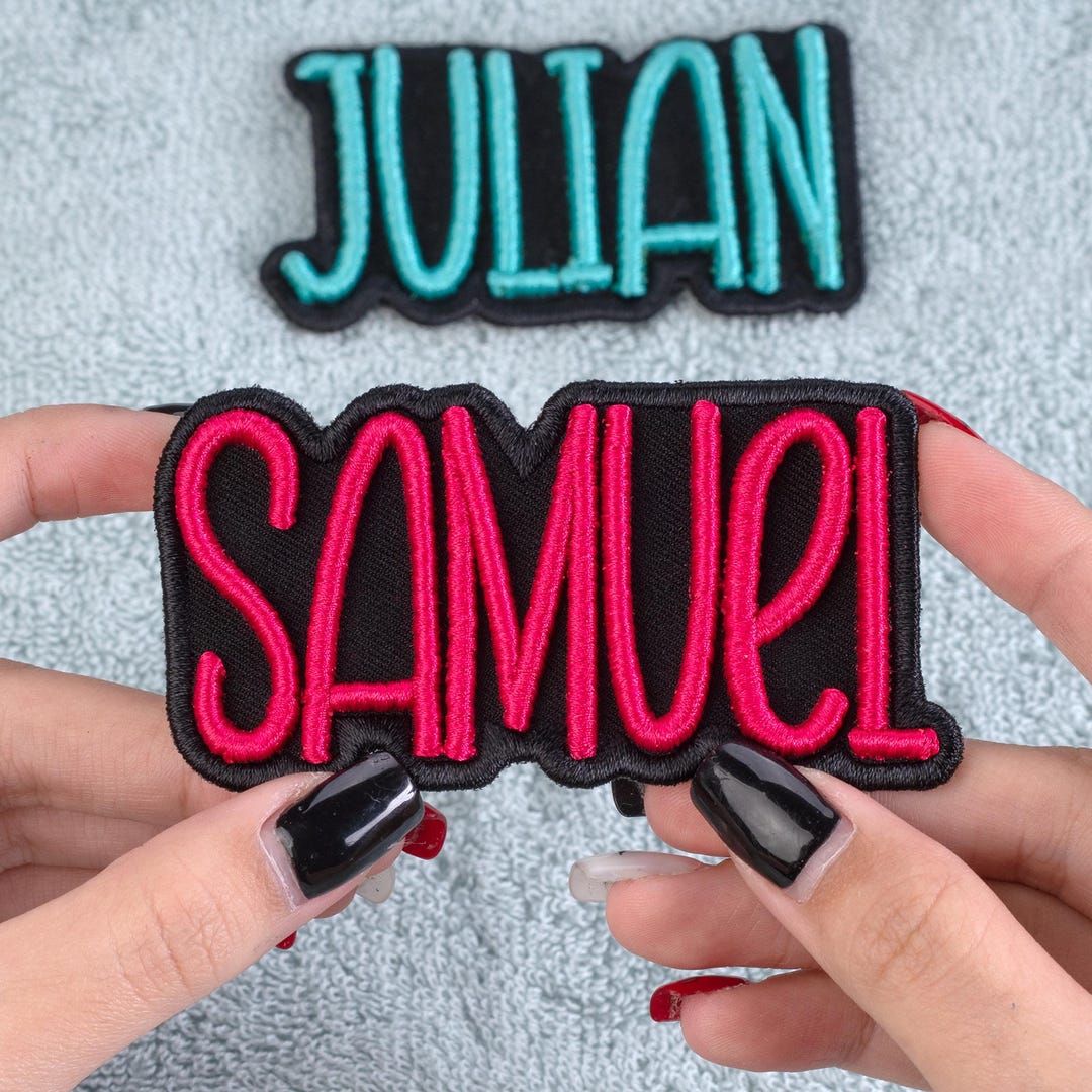 Custom Embroidered Name Patch Iron on | Personalized Name 3D Patches ...