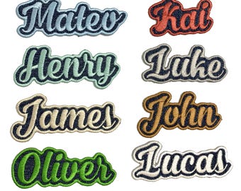 Personalized Embroidered Name Patch, Custom Text, Iron On Applique