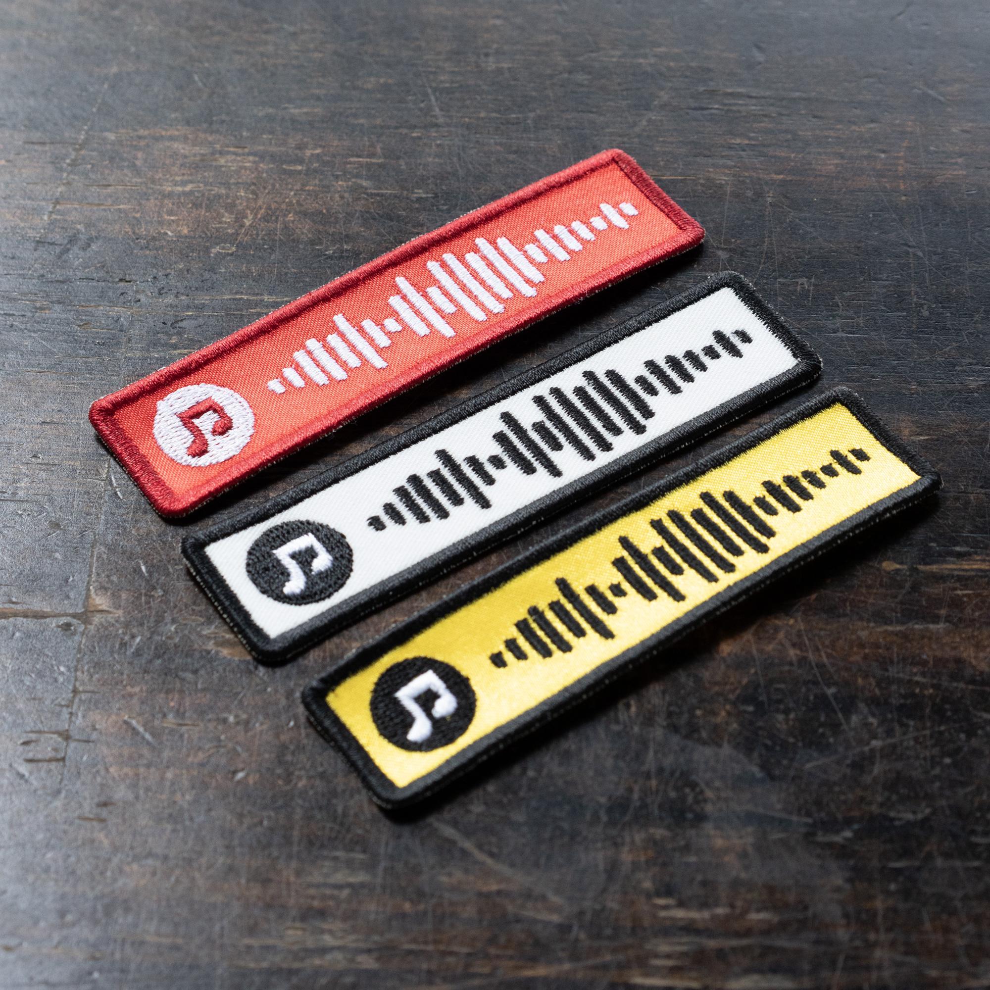 Custom Code Music Patch, Scannable Embroidered Patch, Iron on / Hook ...