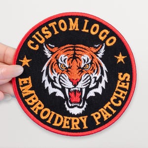 Custom Embroidered Logo Patch, Personalized Logo Patches, Sew On/Iron On Patch for Clothes, Backpacks, Business, Teams, Custom Logo Patches