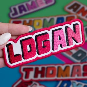 Custom Name Patch Embroidered, Colorful Custom Name Patches, Sew On/Iron On Patches for Clothes Jackets Backpacks, Personalized Name Patches