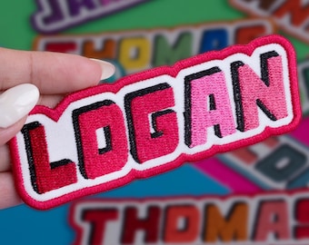 Custom Embroidered Name Patch, Iron On or Sew On