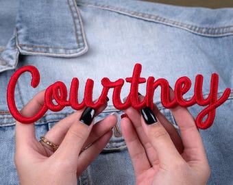 Custom Name 3D Iron on Patch | Embroidered Name Patches for Backpacks Hats Jackets