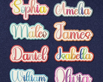 Custom Embroidered Name Patch, Iron-On/Sew-On, Personalized Patches