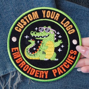 Custom Embroidered Logo Patches for Kids, Personalized Logo Patches, Sew On/Iron On Patch for Clothes Backpacks, , Custom Logo Patches