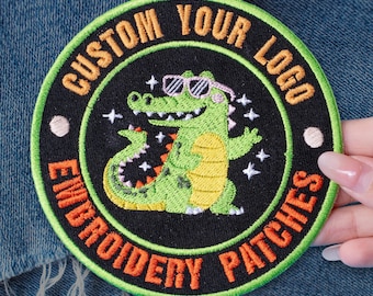 Custom Embroidered Logo Patch: Iron On, Sew On, Hook & Loop