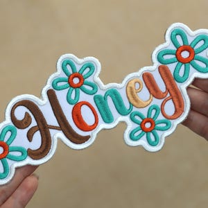 Embroidered Custom Daisy Name Patch, Iron on or Sew On - Etsy