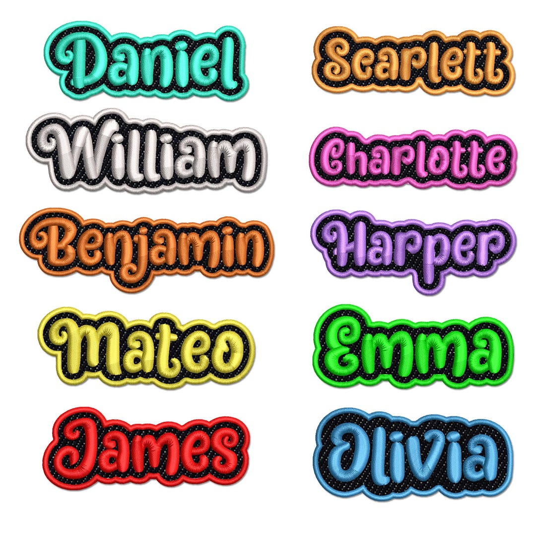 Custom Embroidered Name Patch, Iron on or Hook and Loop - Etsy