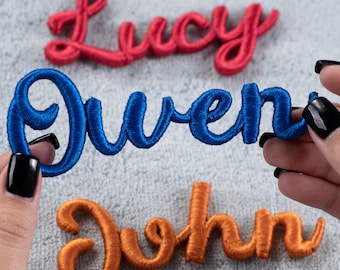 Custom Name 3D Iron on Patch | Personalized Embroidered Name Patches for Backpacks Hats Jackets