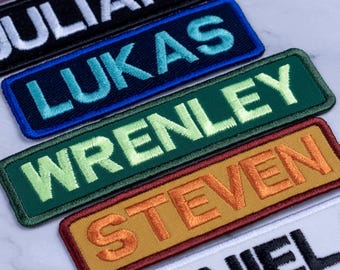 Custom Embroidered Name Patch: Iron-On, Sew-On, Hook & Loop
