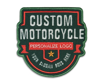 Custom Embroidered Logo Patch, Iron On/Sew On Applique