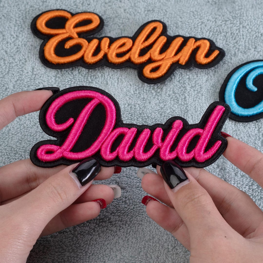 Personalized Embroidered Name Patch | Sew/iron on Name 3D Patches for ...