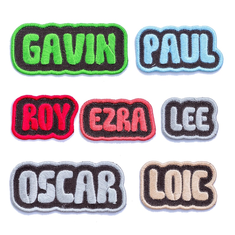 Personalized Embroidered Name Patch: Custom Iron/sew on Applique - Etsy
