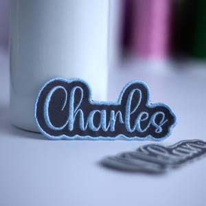 Personalized Name Patch Embroidered, Custom Text Patches Embroidered, Sew/Iron On/Hook & Loop Patch Applique for Clothes Hats Backpacks