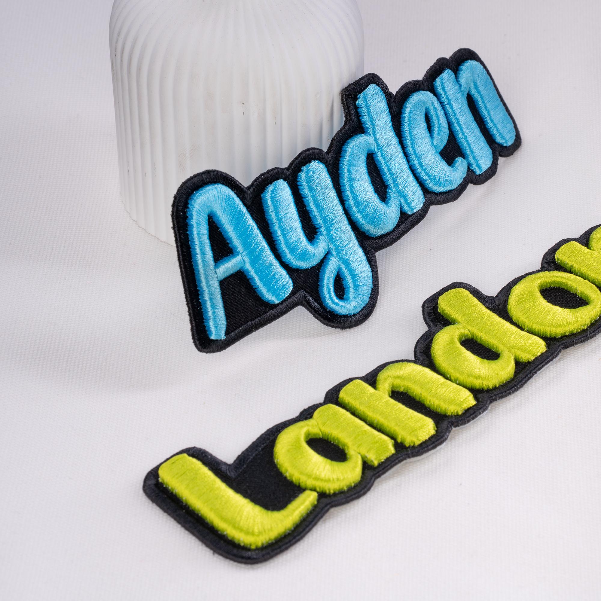Custom Embroidered Name Iron on Patch | Personalized Name 3D Patches ...