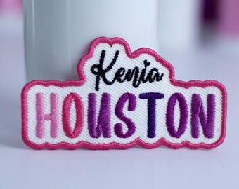 Custom Embroidered Name Patch, Iron On Applique