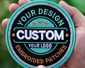 Custom Embroidered Logo Patch: Iron On, Sew On, or Hook & Loop