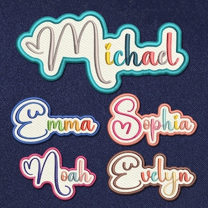 Custom Embroidered Name Patch, Colorful Custom Name Patches, Sew On/Iron On Patches for Clothes Jackets Backpacks, Personalized Name Patch