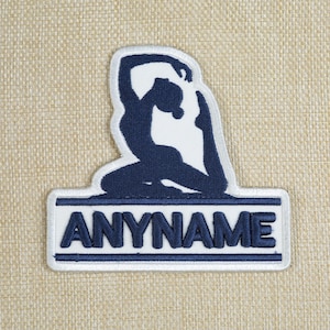 Personalized Gymnast Name Patches, Custom Gymnastics Sports Patches Yoga Iron on/Sew on for Jackets Backpacks Bags, Custom 3D Patch Name