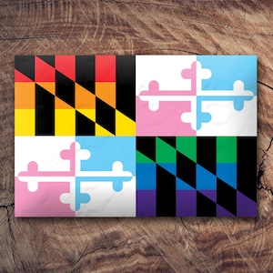 Sticker drapeau du Maryland Pride