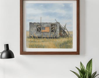 Long Beach Island NJ The Shack Watercolor Wall Art, Digital Download, Beach Haven, Ship Bottom, Surf City, American Flag, 2025, Jersey Shore