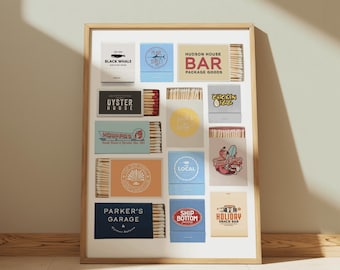 Long Beach Island NJ Matchbook Wall Art, DIGITAL DOWNLOAD, Beach Haven, Ship Bottom, 2025, Colorful Poster, Jersey Shore