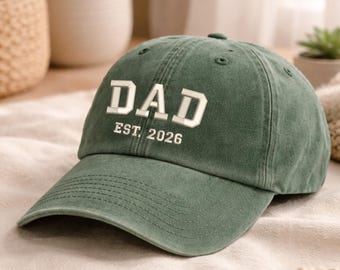 Custom Embroidered Dad Cap, Grandpa Vintage Baseball Hat, Father Day Gift for Best Dad, Personalised Dad Hat Gift from Daughter, Grandpa Cap