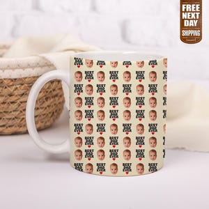 Custom Baby Face Mug 1st Fathers Day Mug-Custom Baby Face Photo Dad Mug-Personalized Photo Mug For Dad Custom Kids Photo Mothers Day Mug