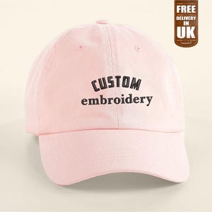 Custom Embroidered Unstructured Cap, Personalized Text or Logo Hat, Low Profile Monogram Hat, Custom Company Designs Cap, Gift for Workers