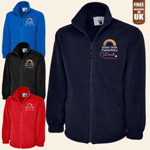 Custom Embroidered Men's Fleece Jacket, Personalised Medical Monogram Full Zip Jacket, Healthcare Staff Fleece Workwear Uniform, Nursing Top