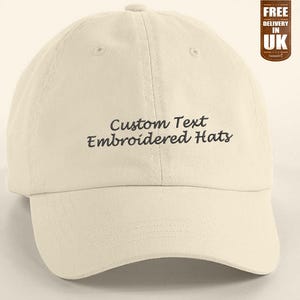 Custom Embroidered Unstructured Cap, Personalized Text or Logo Hat, Low Profile Monogram Hat, Custom Company Designs Cap, Gift for Workers