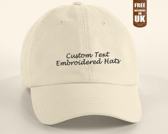 Gorra sin estructura bordada personalizada, gorra con texto o logotipo personalizado, gorra discreta con monograma, gorra con diseños de empresa personalizados, regalo para trabajadores