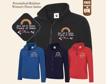 Custom Embroidered Nurse Fleece Jacket, Personalised Medical Monogram Full Zip Jacket, Healthcare Staff Nurses Fleece Uniform, Nursing Top