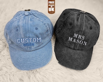 Sombrero de novia bordado personalizado, sombreros vintage para despedida de soltera, gorros para novias, accesorios para bodas, regalo para damas de honor y novias.