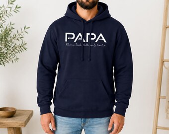 Custom Dad Hoodie with Kids Name and Est Date, Personalised Papa Hooded Sweatshirt, Father's Day Printed Hoodie, Best Dad Gift from Daughter