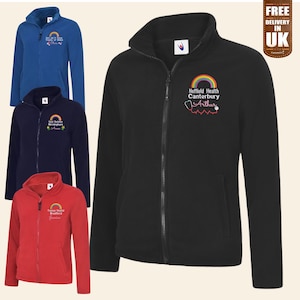 Chaqueta con monograma médico personalizado y cremallera completa, chaqueta polar de enfermera bordada a medida, uniforme polar para personal sanitario, camiseta de enfermería