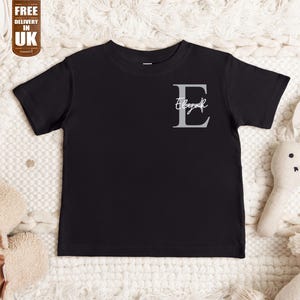 Gepersonaliseerde T-shirt met eerste naam voor kinderen, aangepaste unisex baby zomershirts, bedrukt babyshirt peuter, beste verjaardagscadeau voor jongens en meisjes