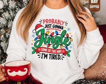 Weihnachtspullover mit Jingle-Song-Motiv, lustiges Weihnachtspullover, festlicher Weihnachtspullover, Weihnachtsgeschenk
