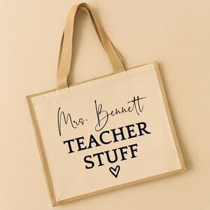 Sac fourre-tout personnalisé pour professeur, sac personnalisé pour professeur, sac imprimé pour la rentrée des classes, cadeau de remerciement pour professeur, cadeau pour le personnel scolaire