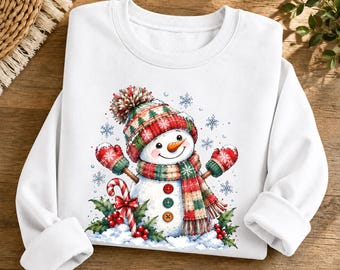 Retro-Weihnachtspullover mit Schneemann, festlicher Schneemann-Weihnachtspullover, niedlicher Schneemann-Weihnachtspullover, Geschenkideen für die Winterzeit, Weihnachtsgeschenk