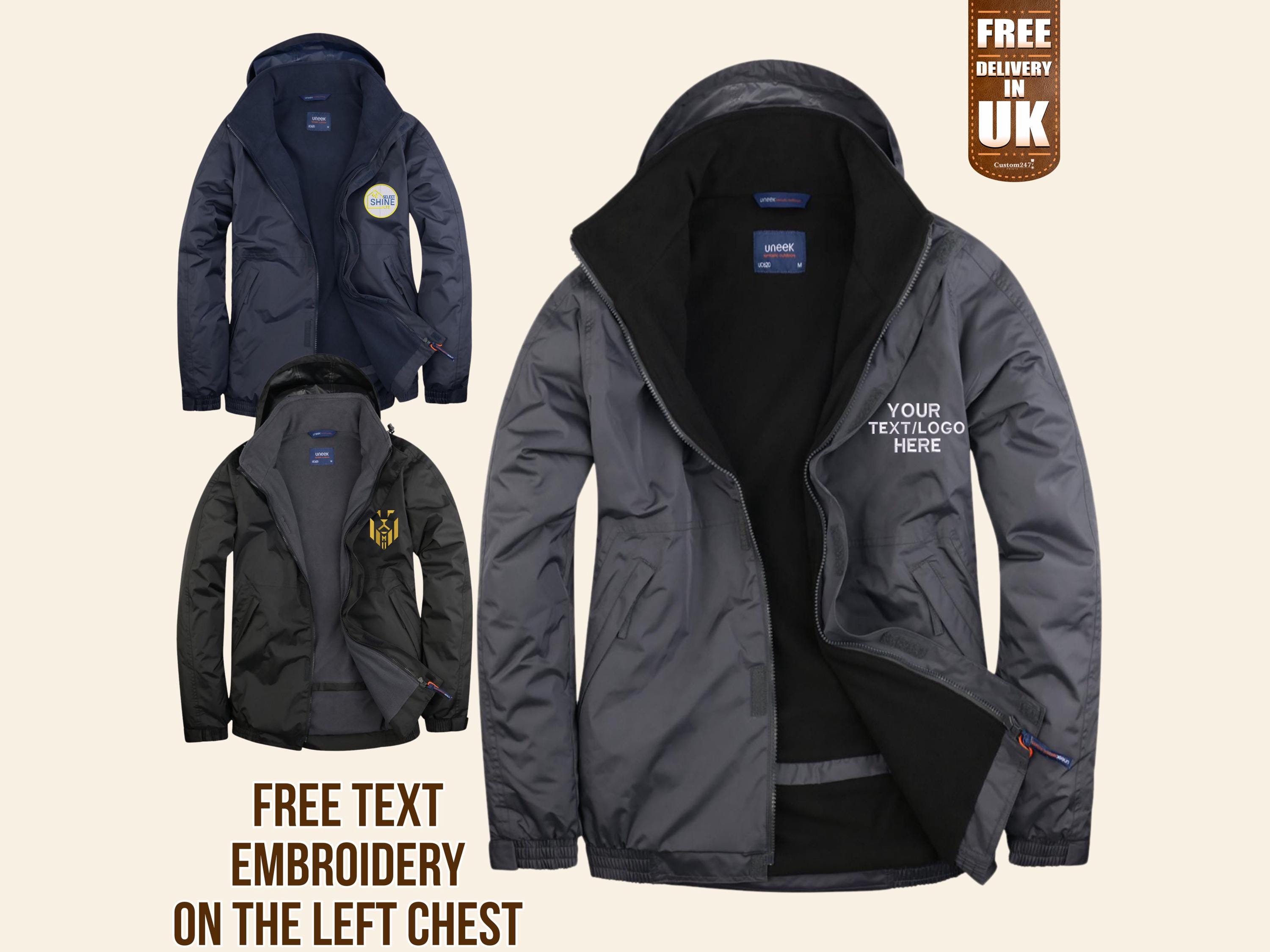 Embroidered Outdoor Jacket, Personalised Zip up Jacket, Custom