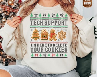 Sweat à Capuche Geek Noël – Message IT Humoristique, Unisexe, Coton/Polyester