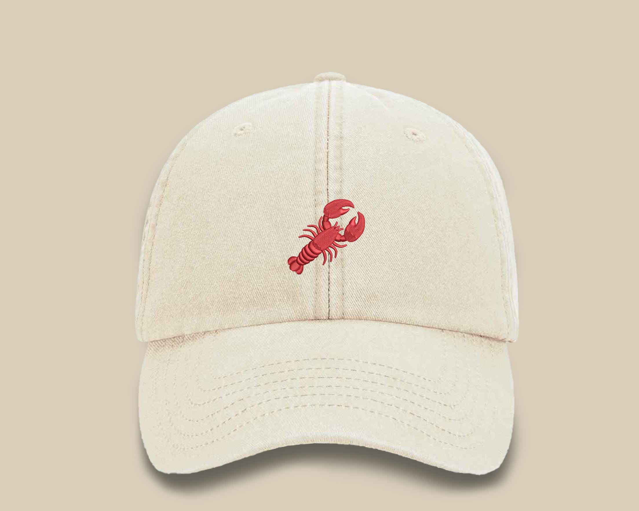 Lobster Vintage Hat-embroidered Red Lobster Baseball Caps 